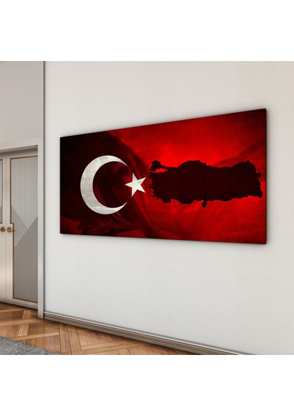 Türk Bayrağı Cam Tablo - Dikey Motif 01-005 indirimleri