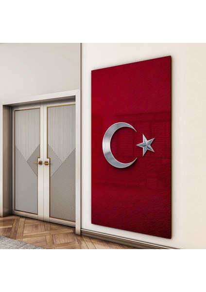 Türk Bayrağı Cam Tablo - Yatay Motif 01-008 indirimleri