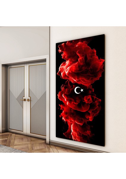 Türk Bayrağı Cam Tablo - Yatay Motif 01-026 indirimleri