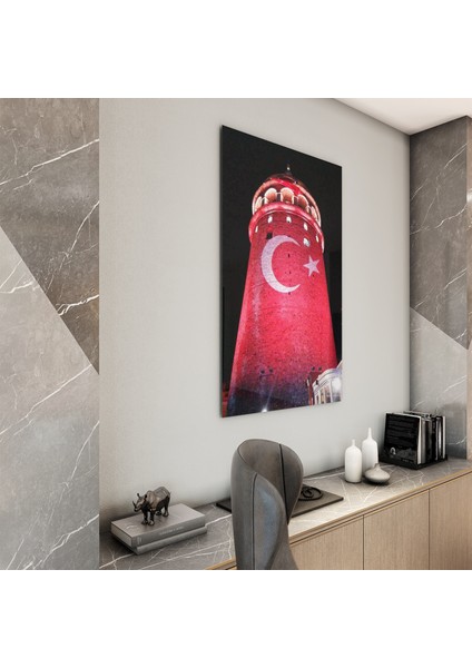 Türk Bayrağı Cam Tablo - Yatay Motif 01-021 fiyatları