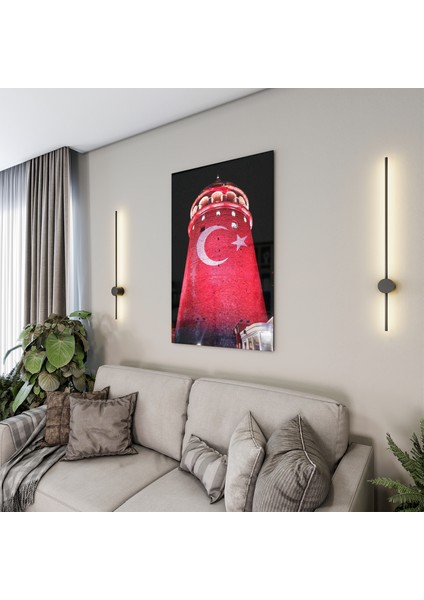 Türk Bayrağı Cam Tablo - Yatay Motif 01-021 modelleri