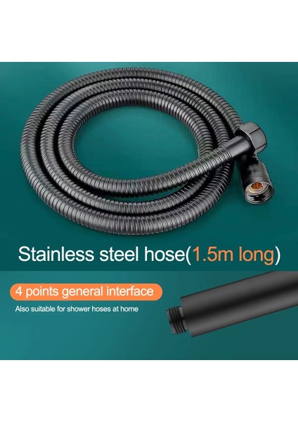 Gümüş Set Stili Yüksek Basınçlı Duş Başlığı 5 Vitesli Ayar Modu Su Tasarrufu Sağlayan Tek Tuşla Durdurma Suyu El Duş Başlığı Banyo Aksesuarları (Yurt Dışından) fiyatları