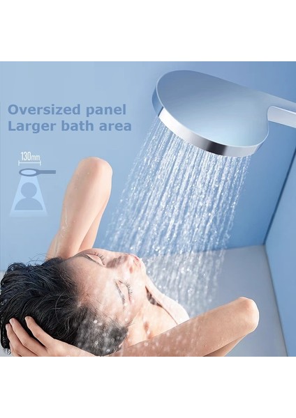 STYLE07407GÜMÜŞ Tarzı Büyük Panel El Duşu Başlığı Iki Su Çıkış Modu Ayarlanabilir Yıldızlı Gece Tarzı Basınçlı Su Tasarruf Nozulu (Yurt Dışından)