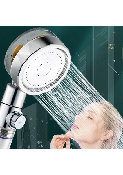 1 Adet Yükseltme Mavi Tarzı Derece Dönen Küçük Fan Abs Yağmur Yüksek Basınçlı Püskürtme Memesi Banyo Aksesuarları Duş Başlığı Su Tasarrufu Akış (Yurt Dışından) modelleri