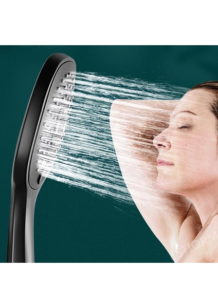 Siyah Stil 3 Modlu Yüksek Basınçlı Duş Başlığı Banyo Yağış Su Tasarruflu Duş Başlığı Cilt Bakımı Spa Duş Başlığı Hortum ve Tutucu Seti (Yurt Dışından)