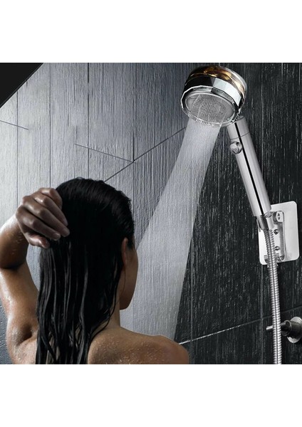 Stil 2-Mavi Stil Yüksek Basınçlı Duş Başlığı 5 Mod Ayarlanabilir Duş Başlıkları Hortumlu Su Tasarrufu Tek Tuşla Durdurma Püskürtme Memesi Banyo Aksesuarları (Yurt Dışından)