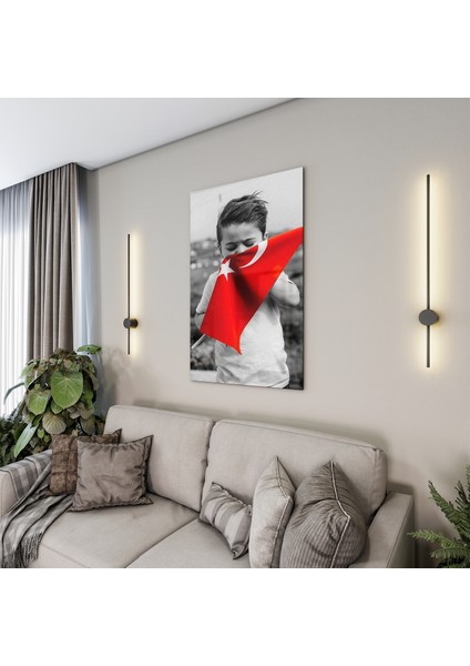 Türk Bayrağı Cam Tablo - Yatay Motif 01-002 modelleri