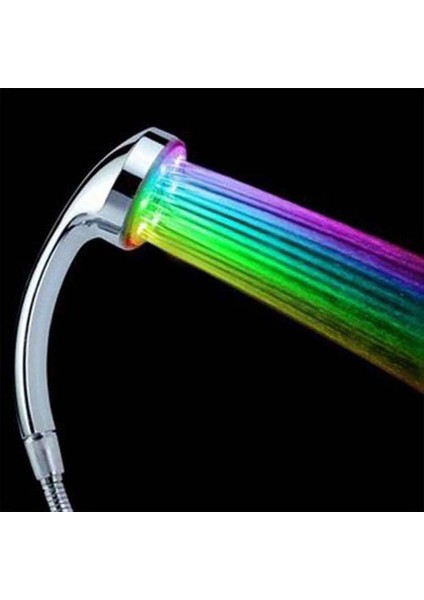 Sarı Stil LED Duş Başlığı 7 Renk Değiştiren Duş Başlığı Otomatik Şelale Duş Başlığı Banyo Aksesuarları Yüksek Basınçlı Su Tasarrufu El (Yurt Dışından)