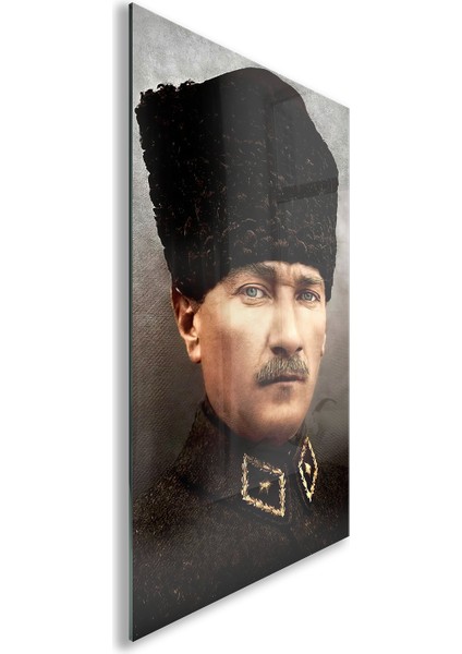 Atatürk Cam Tablo - Yatay Motif 01-053