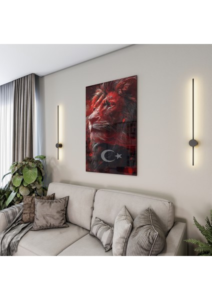 Türk Bayrağı Cam Tablo - Yatay Motif 01-006 modelleri