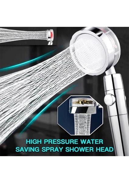Filtre Stiliyle Gümüş 360 Derece Dönen Duş Başlığı Ower Head Su Tasarrufu Akışı Küçük Fan ile Abs Yağmur Yüksek Basınçlı Püskürtme Memesi Banyo (Yurt Dışından) indirimleri