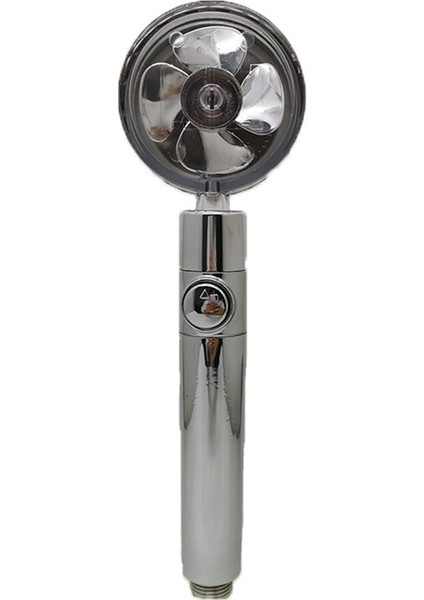 Gümüş Filtresiz Stil 360 Derece Dönen Duş Başlığı Ower Head Su Tasarrufu Akışı Küçük Fan ile Abs Yağmur Yüksek Basınçlı Püskürtme Memesi Banyo (Yurt Dışından)