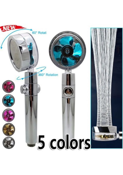 Gümüş Filtresiz Stil 360 Derece Dönen Duş Başlığı Ower Head Su Tasarrufu Akışı Küçük Fan ile Abs Yağmur Yüksek Basınçlı Püskürtme Memesi Banyo (Yurt Dışından) fiyatları