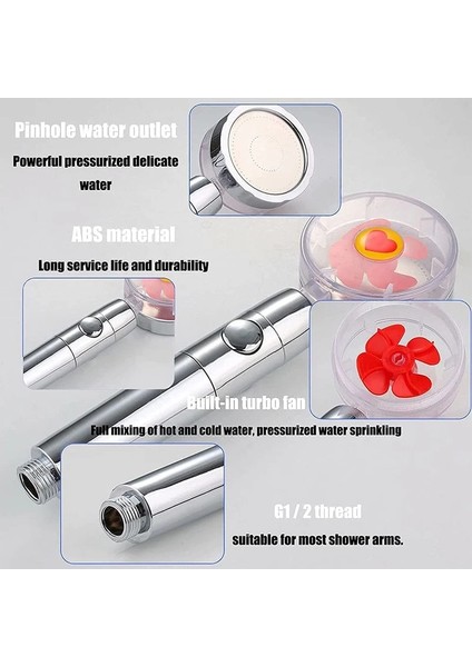 Altın Filtresiz Stili Su Tasarruflu Duş Başlığı Turbo Duş Başlığı Akış Yüksek Basınç Ayarlanabilir G WITH360 Derece Rotatin Filtre Banyo Püskürtme Memesi (Yurt Dışından) fırsatları