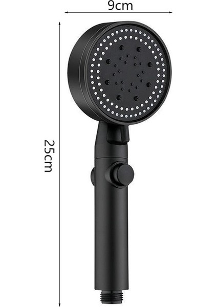 Siyah Stil 25X9CM Yüksek Basınçlı Yağmur Çıkarılabilir Meme Su Tasarrufu Sprey Spa Küvet Siyah Duş Başlığı Banyo Banyo Aksesuarları Için (Yurt Dışından)