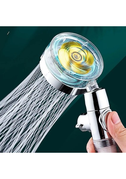 Filtre Stiliyle Gümüş Küçük Fan ile 360 Derece Dönen Abs Yağmur Yüksek Basınçlı Püskürtme Memesi Banyo Aksesuarları Yenı Duş Başlığı Su Tasarrufu Akış (Yurt Dışından) fırsatları