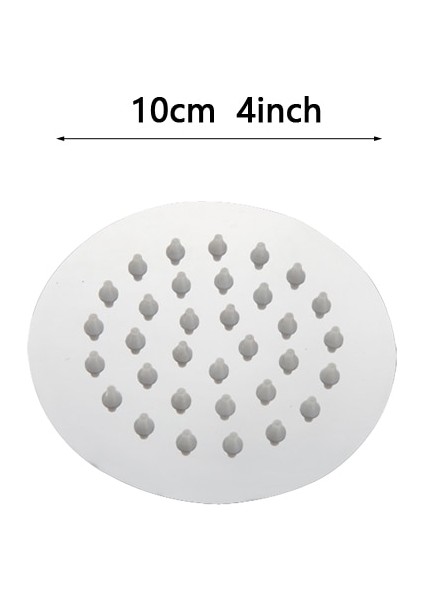 4 Inç Yuvarlak Stil Yuvarlak ve Kare Paslanmaz Çelik Duş Başlığı Yağış Yağmur Duş Başlığı Krom Yüksek Basınçlı Banyo Musluğu Dusche Ducha Yağmur Duşu (Yurt Dışından)