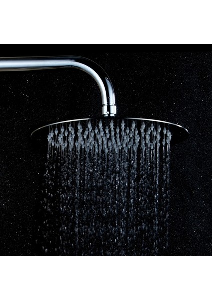 4 Inç Yuvarlak Stil Yuvarlak ve Kare Paslanmaz Çelik Duş Başlığı Yağış Yağmur Duş Başlığı Krom Yüksek Basınçlı Banyo Musluğu Dusche Ducha Yağmur Duşu (Yurt Dışından)
