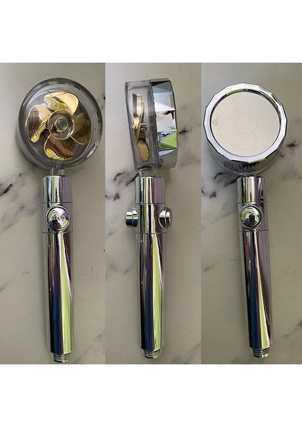 Mavi Stil Yüksek Basınçlı Duş Başlığı Filtreli Su Tasarruflu Duş Banyo Aksesuarları Güçlü Akım Artırır Turbo Cilalı Jakuzi (Yurt Dışından)
