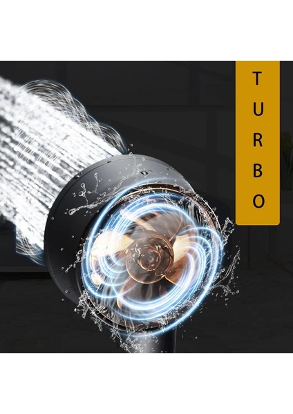 Gümüş 1,5 M Hortum Stili Turbo Fanlı Basınçlı Su Tasarruflu Duş 6 Vitesli Ayarlanabilir Basınçlı Duş Başlığı Tek Tuşla Su Durdurucu Masaj Küvet Seti (Yurt Dışından)