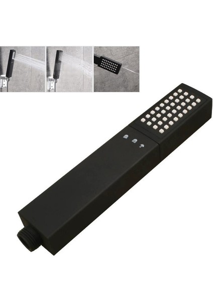3 In 1 Banyo Güç Duş Başlığı Siyah 3 Modu Ayarlanabilir Su Püskürtme Banyo Yağmur Biçimli Duş Başlığı Filtre Aksesuarları (Yurt Dışından)
