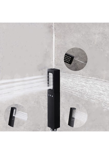 3 In 1 Banyo Güç Duş Başlığı Siyah 3 Modu Ayarlanabilir Su Püskürtme Banyo Yağmur Biçimli Duş Başlığı Filtre Aksesuarları (Yurt Dışından) fiyatları