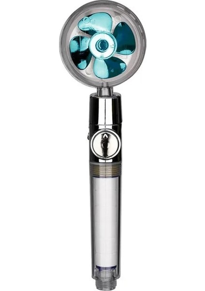 B-Mavi Tarzı Eheh Yüksek Basınçlı Duş Başlığı Derece Dönen El Turbo Fanlı Duş Turboşarjlı Pervaneli Duş (Yurt Dışından)