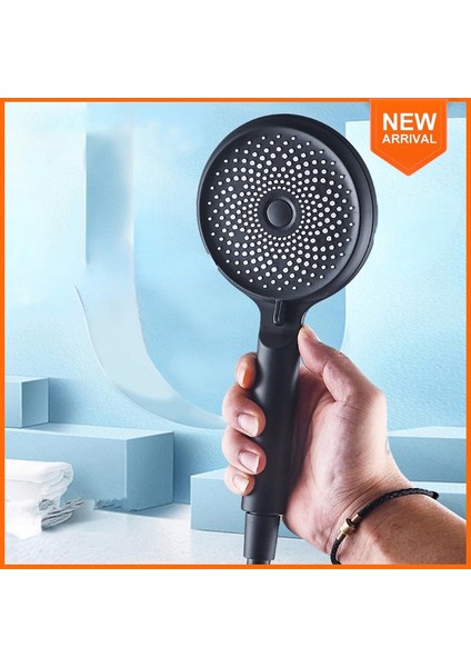 Gümüş 3 Adet Tarzı Banyo Duş Başlığı Su Tasarruflu Duş Musluk 3 Mod El Yağış Başlığı Yüksek Basınçlı Banyo Duş Başlığı (Yurt Dışından)