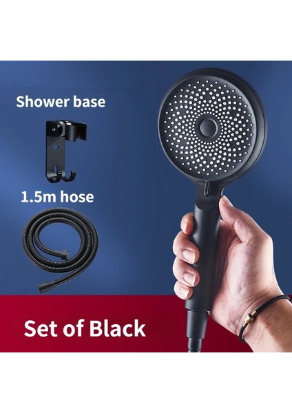 Gümüş 3 Adet Tarzı Banyo Duş Başlığı Su Tasarruflu Duş Musluk 3 Mod El Yağış Başlığı Yüksek Basınçlı Banyo Duş Başlığı (Yurt Dışından)