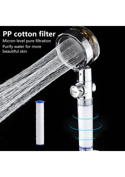 Filtre Stiliyle Sarı Banyo Su Tasarruflu Duş Başlığı Akışı 360 Derece Dönen Küçük Fan Yüksek Basınçlı Püskürtme Memesi Banyo Aksesuarları (Yurt Dışından) fırsatları