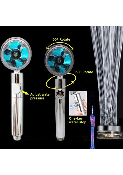 Filtre Stiliyle Mor Yüksek Basınçlı Duş Başlığı Su Tasarrufu Akış 360 Derece Dönen Fan Uzatma Duş Başlığı Püskürtme Memesi Banyo Aksesuarları (Yurt Dışından) modelleri