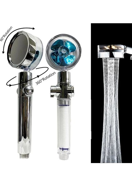 Filtre Stiliyle Mor Yüksek Basınçlı Duş Başlığı Su Tasarrufu Akış 360 Derece Dönen Fan Uzatma Duş Başlığı Püskürtme Memesi Banyo Aksesuarları (Yurt Dışından) fırsatları