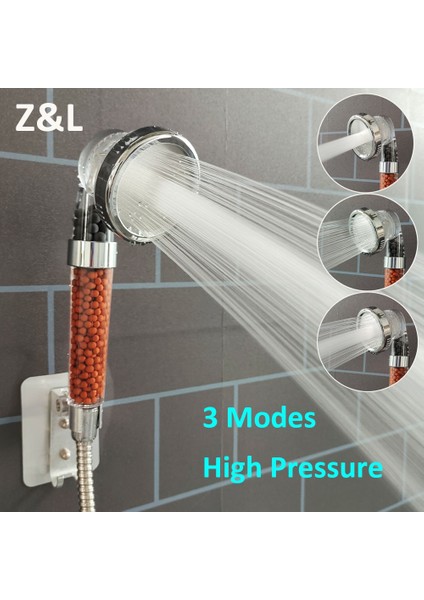 Şeffaf Duş Stili Banyo 3 Modu Ayarlanabilir Jetting Su Tasarrufu Mineral Anyon Taşları Filtre Spa Yüksek Basınçlı Duş Başlığı (Yurt Dışından)