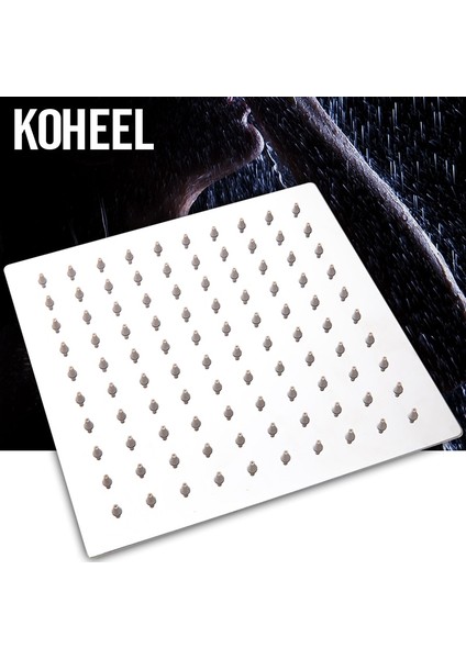 Tüp Tarzı Koheel Quare Duş Başlığı Cilalı Krom Paslanmaz Çelik Banyo Yağış Duş Başlıkları Banyo Aksesuarları (Yurt Dışından) indirimleri
