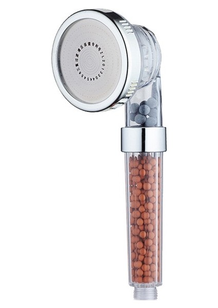 Beyaz Stil Spa Banyo Duş Başlığı Negatif Iyon Banyo Su Tasarruflu Taşlar Boncuk Yağmur Duş Sulama Filtresi Süper Şarjlı Duş Başlığı (Yurt Dışından)