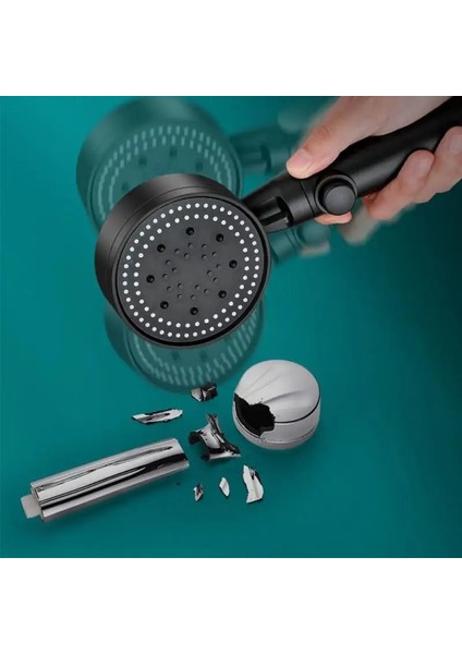 No.1 Stili Vae Life Siyah Duş Başlığı Su Tasarrufu 5 Mod Ayarlanabilir Yüksek Basınçlı Duş Başlığı El Püskürtme Memesi Banyo Aksesuarları (Yurt Dışından)