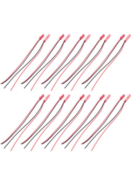 10 Çift 150MM Jst Konnektör Fişi Kablo Hattı Erkek + Kadın Rc Bec Lipo Pil Için (Yurt Dışından)
