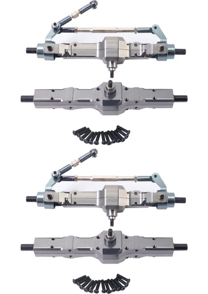 2x Metal Ön ve Arka Köprü Aksı C14 C24 C34 C44 B14 B24 1/16 Rc Kamyon Araba Yükseltme Parçaları Aksesuarları (Yurt Dışından)