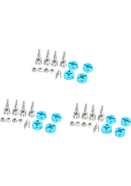 3x Tekerlek Dönüşüm Seti Aks ve 12MM Altıgen Dalış Hub Dönüş 1/10 Yolda 1/18 A959 A969 A979 A959B A969-B Rc Araba (Yurt Dışından)