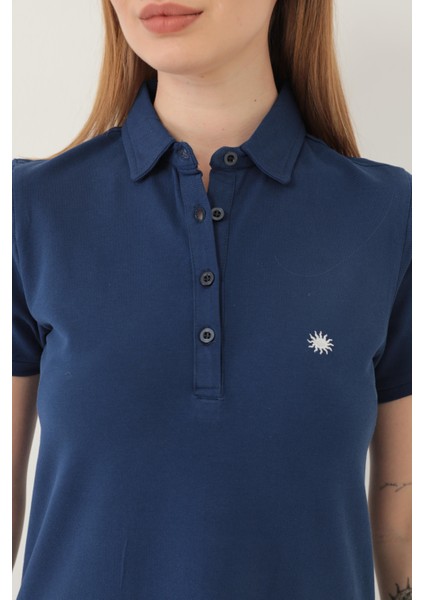 Indigo Kadın Polo Yaka Kısa Kollu Örme Elbise -2431 modelleri