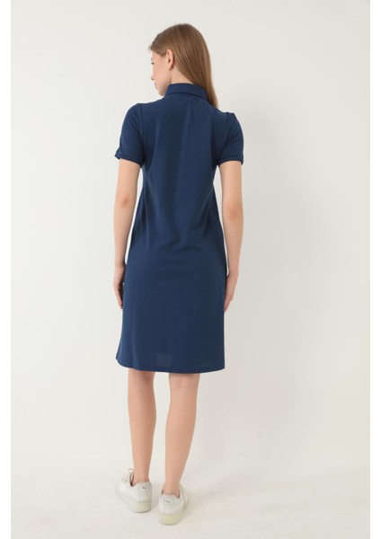 Indigo Kadın Polo Yaka Kısa Kollu Örme Elbise -2431 fırsatları