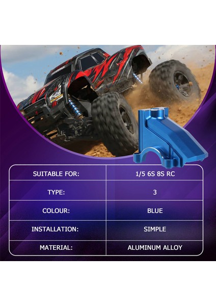 Metal Ön/arka Diferansiyel Kapağı Şanzıman Kapağı 1/5 X-Xmaxx 6s 8s Rc Yükseltme Parçaları,3 (Yurt Dışından)