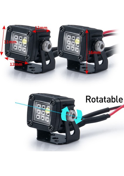 10X Modifiye Farlar Spot Araba Üst Işıklar Tampon Işıkları Eksenel SCX10 Trx4 Trx6 1/10 Rc Araba, A (Yurt Dışından) modelleri