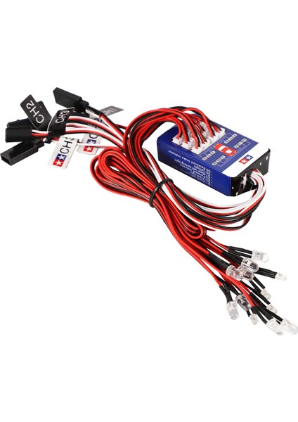 4x 12 LED Aydınlatma Kiti Direksiyon Fren Simülasyon Flaş Işığı 1/10 Ölçekli Modeller Için Rc Araba Eksenel (Yurt Dışından)