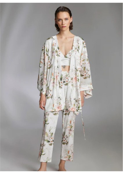 Saten Pijama Takım 3'lü Set LP1232