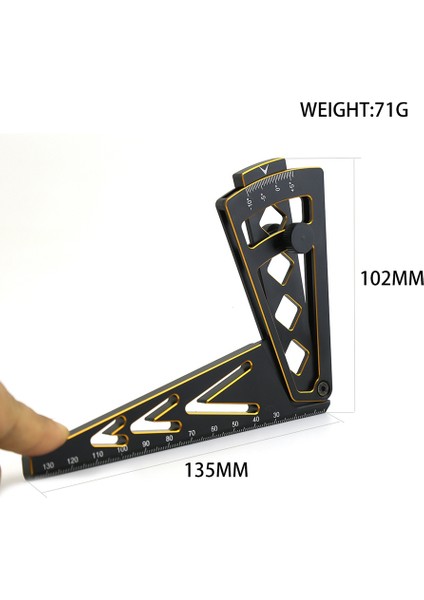 Cnc Metal Ayarlanabilir Cetvel Rc Araba Yüksekliği ve Jant Kamber 15 Derece Hobi Araçları 1/7 1/8 1/10 Rc Araba (Yurt Dışından)