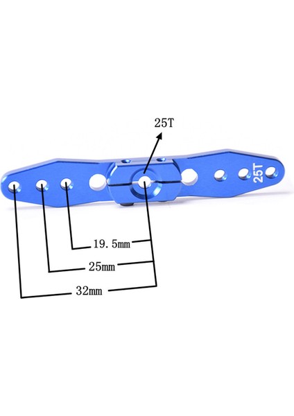 9 Adet Alüminyum Direksiyon Servo Korna Kolu 25T 1/8 1/10 Rc Araba Tekne Yükseltme Parçası (Yurt Dışından)