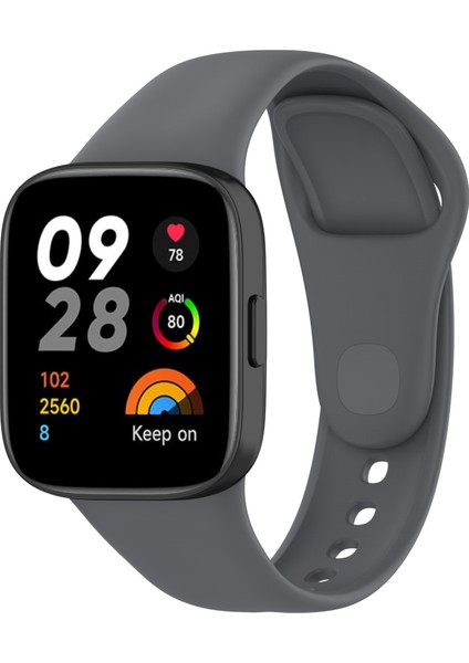 Systemcom Xiaomi Redmi Watch 3 Uyumlu Krd-81 Uyumlu Kordon Zore - Koyu Gri