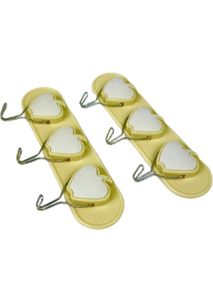 Homarz Plastik Yapışkanlı Duvar Askısı 6'lı