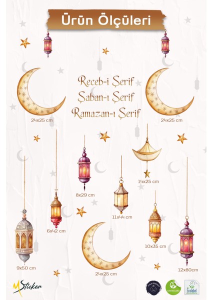Üç Aylar Temalı Sticker Seti, Ramazan Sticker 3 Aylar Eğitici ve Eğlenceli Ramazan Sticker fırsatları